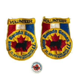 VINTAGE 1977 Canada Games Memorabilia St. John’s, Newfoundland Button Badges